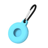 4 PCS Runde Form Stoßfeste Anti-Kratz Silikon Schutzhülle mit Karabiner für Airtag
